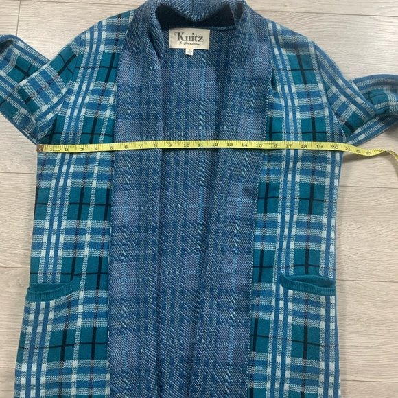 Knitz For Love & Lemons Green Grandpa’s Plaid Cardigan - Picture 10 of 12